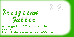 krisztian fuller business card