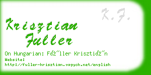 krisztian fuller business card